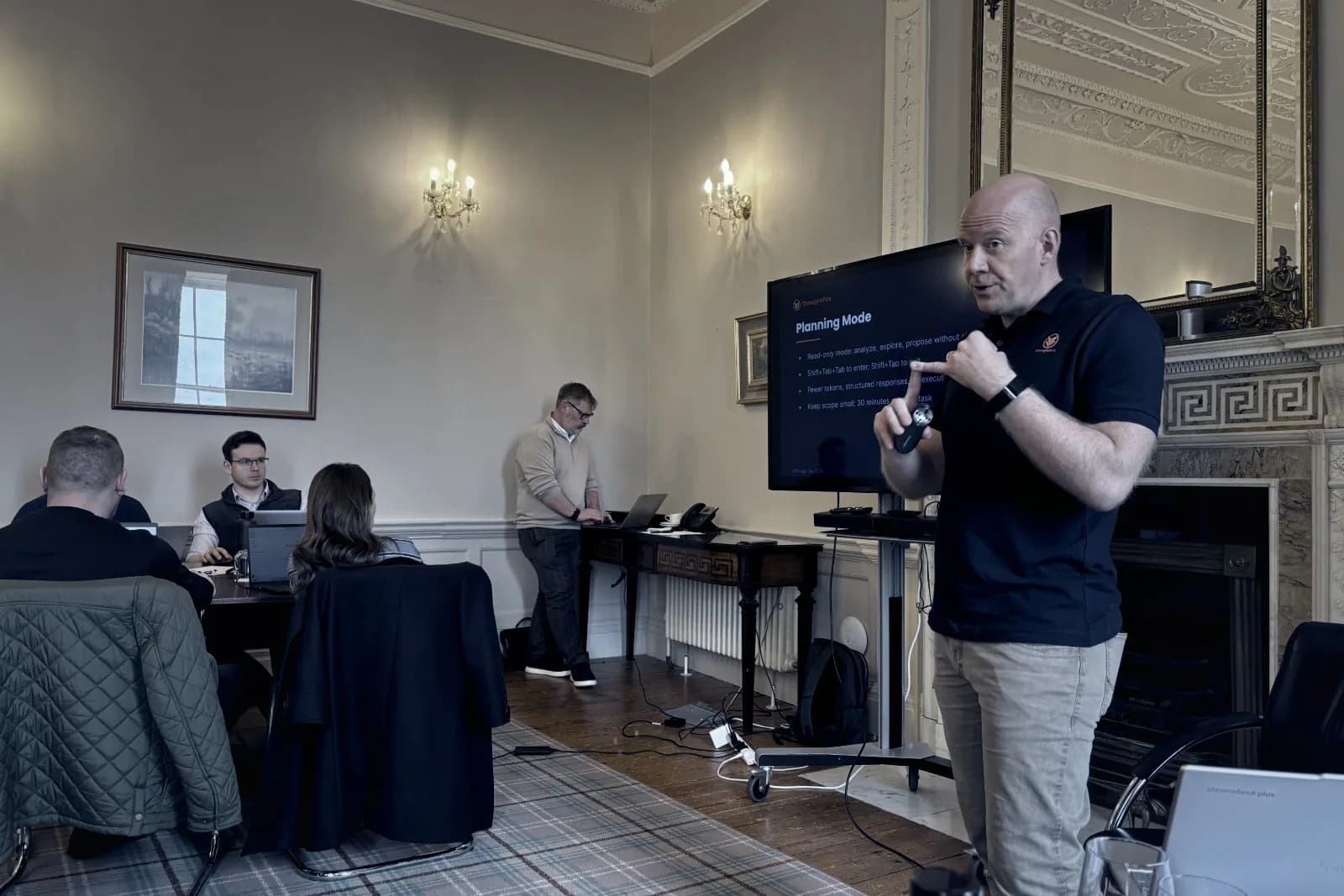 ThoughtFox facilitator presenting to a client team